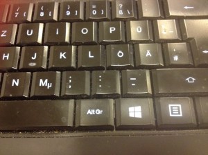 where is the AltGr key