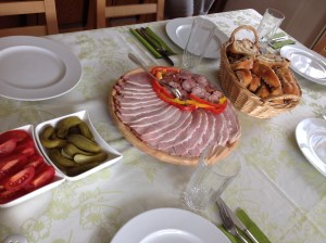 Our Easter meal (upon my return)