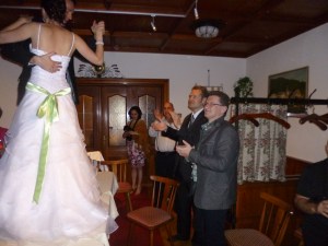 The bride must dance on the table