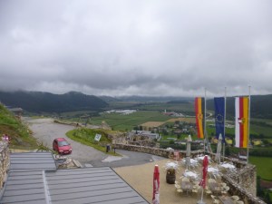 View from a nearby castle where on a good day you can see three countries... notice I said on a good day... 