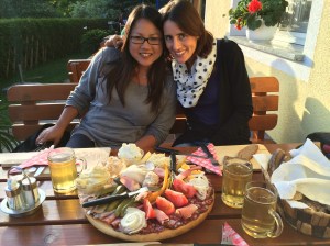 Catching up with a friend from home in Austria