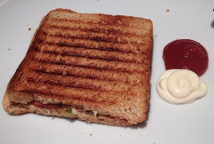 Toastie with sauce and mayo