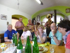 Lunch is a festive and lengthy event