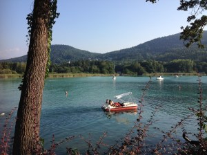 It's pretty serene chugging around the lake