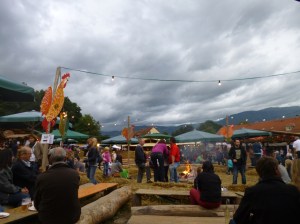 Lederhosen, haybales, food, fire... it's all part of a summerfest!
