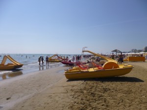 I can't wait to try out one of these epic paddling boats... complete with a slide!