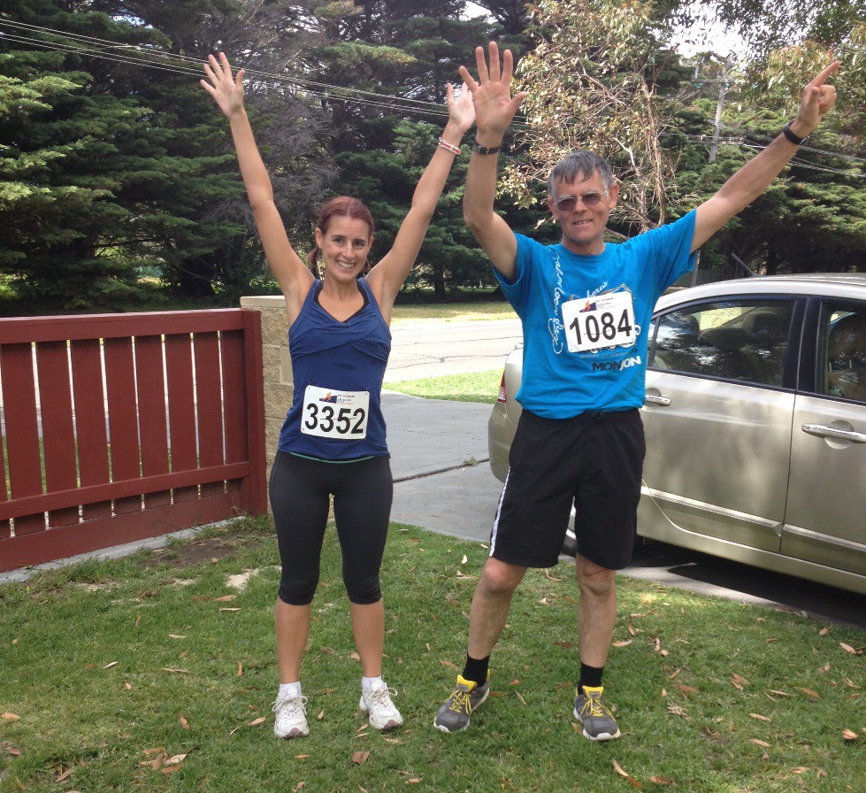 Running competition Dad