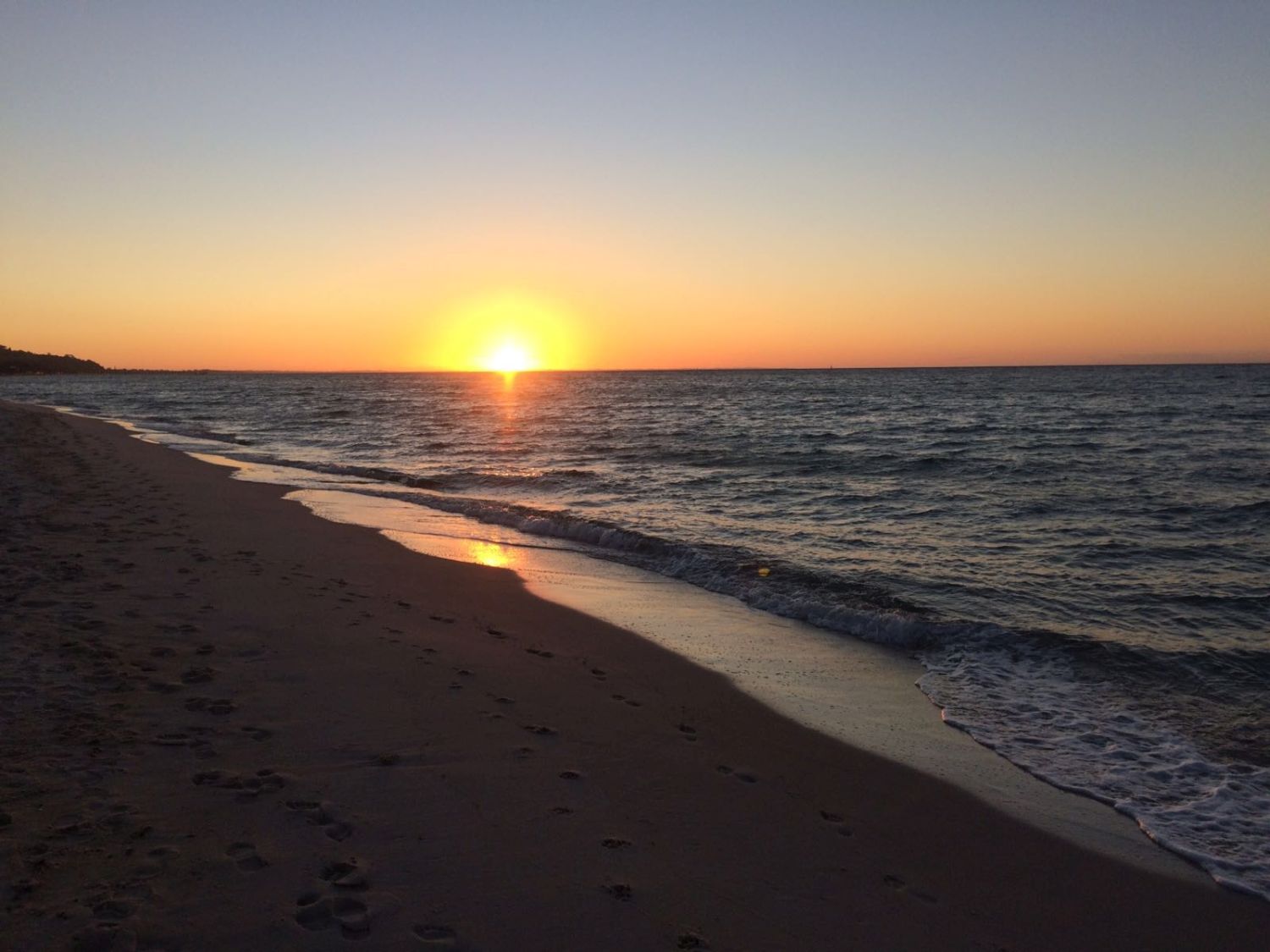 sunset australia mornington beach