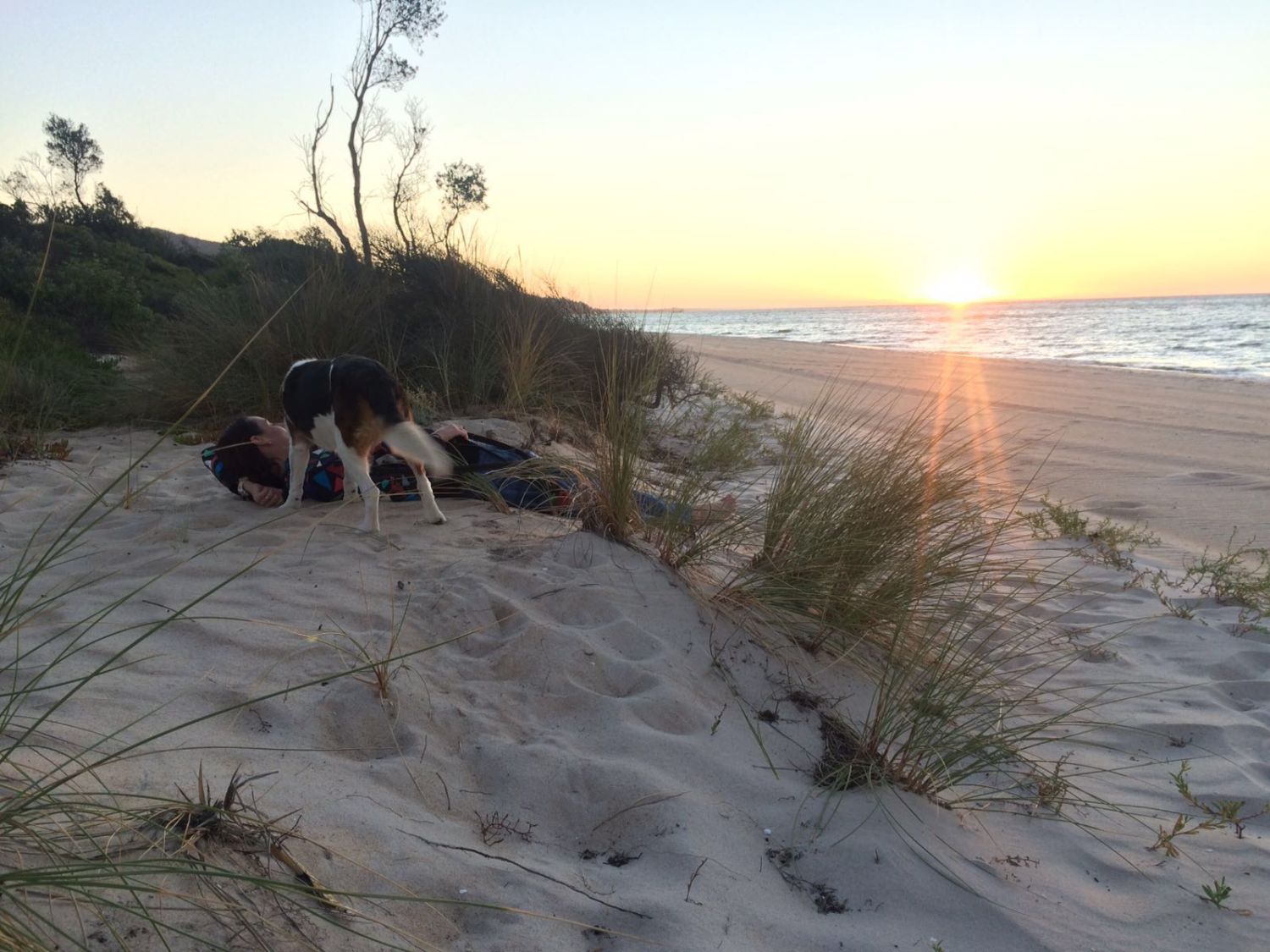 Australia sunset beach walk