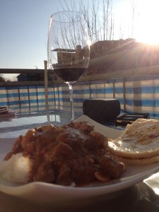 Curry on the balcony