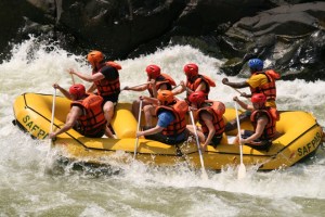 Getting old white water rafting