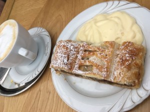 Parents visit coffee cake strudel