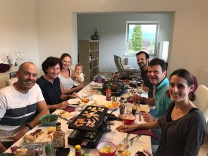 family eating together