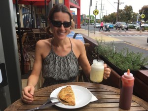 Australian food - pastie and milkshake
