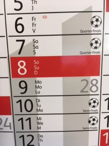 wall calendar world cup