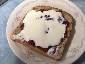 bread jam and cream