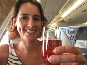 Business Class champagne