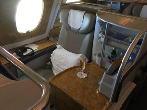 Business Class champagne