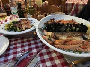 Rovinj, Croatia seafood platter
