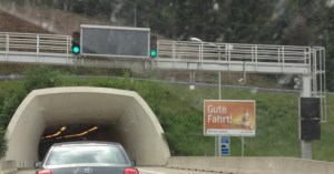 Roadworks in Austria on the autobahn