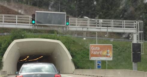 Roadworks in Austria on the autobahn