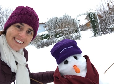 Winter snowman Austria