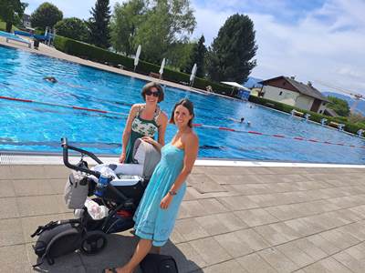 Going to the pool with baby