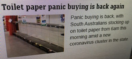news articles - covid toilet paper
