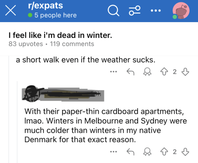 cold winter australia