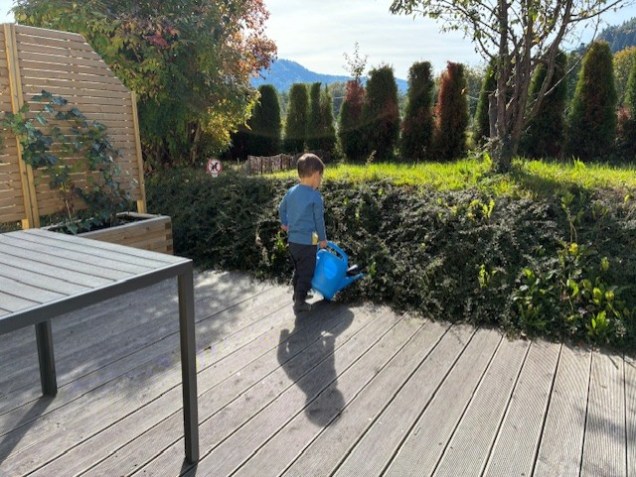 toddler watering